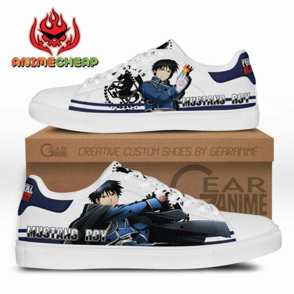 Fullmetal Alchemist Roy Mustang Skate Shoes Custom Anime Sneakers 1