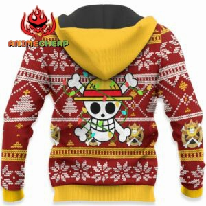 Funny Luffy Ugly Christmas Sweater Custom One Piece Anime XS12 8