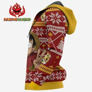 Funny Luffy Ugly Christmas Sweater Custom One Piece Anime XS12 9