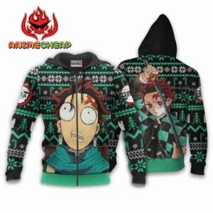 Funny Tanjiro Ugly Christmas Sweater Custom Anime Kimetsu XS12 6