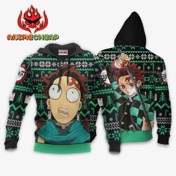 Funny Tanjiro Ugly Christmas Sweater Custom Anime Kimetsu XS12 3