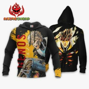 Genos Hoodie Custom OPM Anime Merch Clothes 8