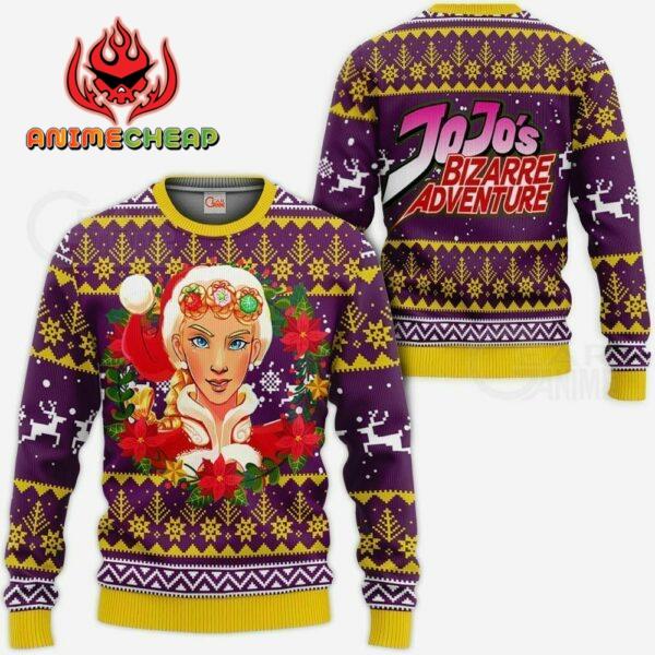 Giorno Giovanna Ugly Christmas Sweater jj's Anime Xmas Hoodie 1