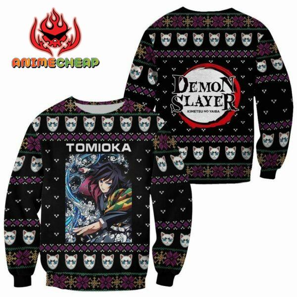 Giyu Tomioka Ugly Christmas Sweater Kimetsu Anime Xmas Gift Custom Clothes 1