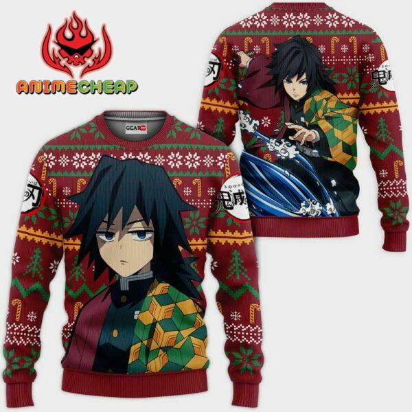 Giyuu Ugly Christmas Sweater Custom Anime Kimetsu XS12 1