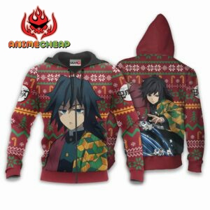 Giyuu Ugly Christmas Sweater Custom Anime Kimetsu XS12 6