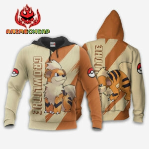 Growlithe Hoodie Custom Pokemon Anime Merch Clothes Light Style 8