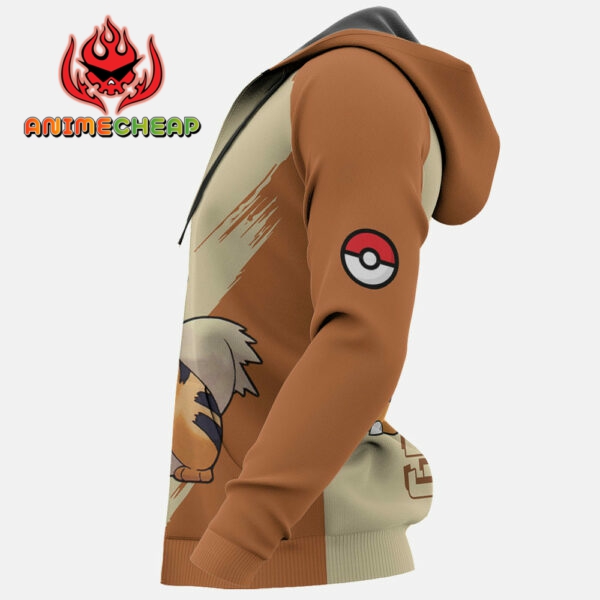 Growlithe Hoodie Custom Pokemon Anime Merch Clothes Light Style 6