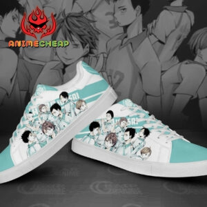 Haikyu Aoba Johsai Skate Shoes Black Haikyu!! Custom Anime Sneakers 5