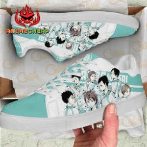 Haikyu Aoba Johsai Skate Shoes Black Haikyu!! Custom Anime Sneakers 6