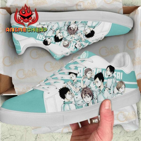 Haikyu Aoba Johsai Skate Shoes Black Haikyu!! Custom Anime Sneakers 3