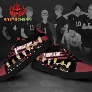 Haikyu Inarizaki Skate Shoes Black Haikyu!! Custom Anime Sneakers 5