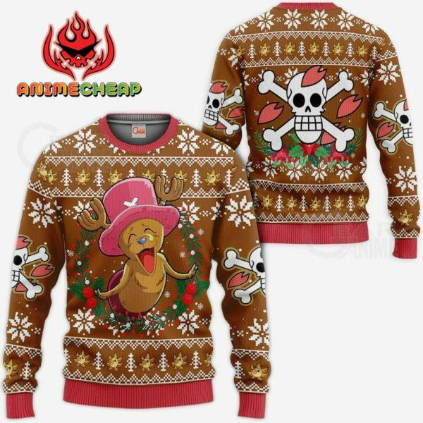 Happy Chopper Ugly Christmas Sweater One Piece Anime Xmas 1