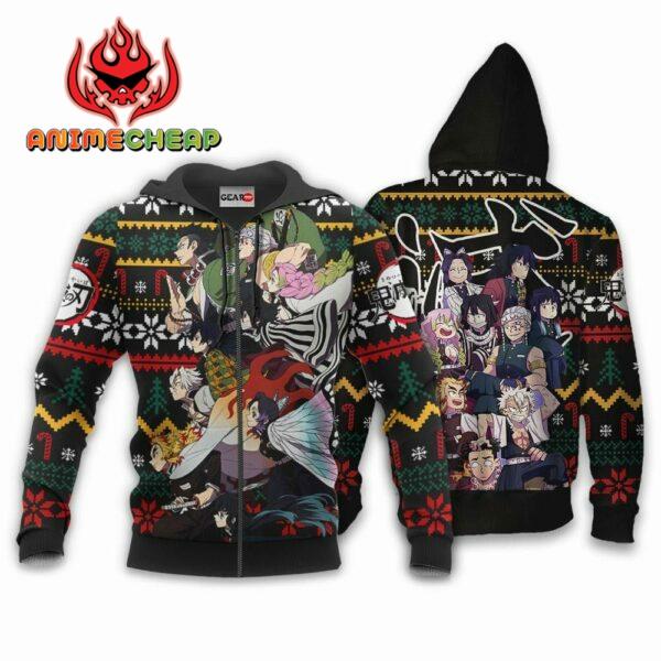 Hashira Team Ugly Christmas Sweater Custom Anime Kimetsu XS12 2