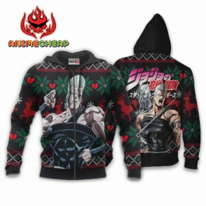 Jean Pierre Polnareff Ugly Christmas Sweater Custom JJBA Anime XS12 6