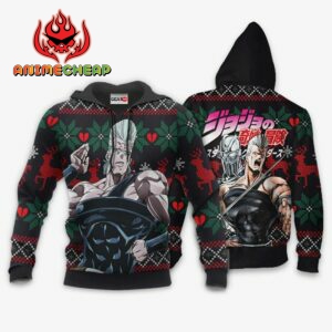 Jean Pierre Polnareff Ugly Christmas Sweater Custom JJBA Anime XS12 7