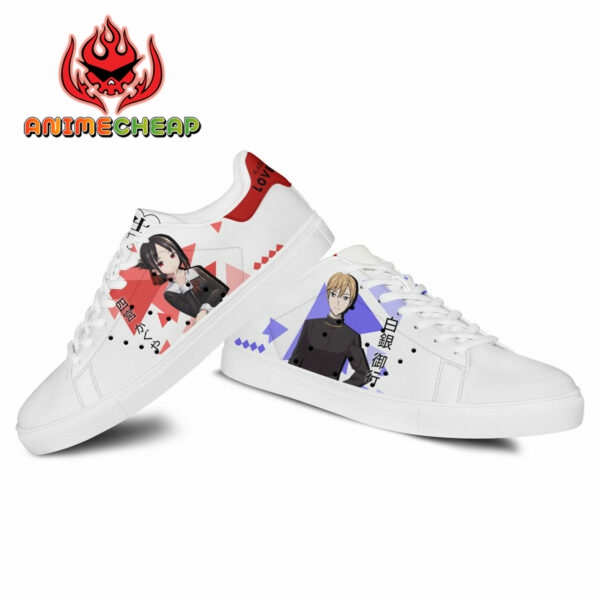 Kaguya-sama Love Is War Miyuki and Kaguya Skate Shoes Custom Anime Sneakers 3