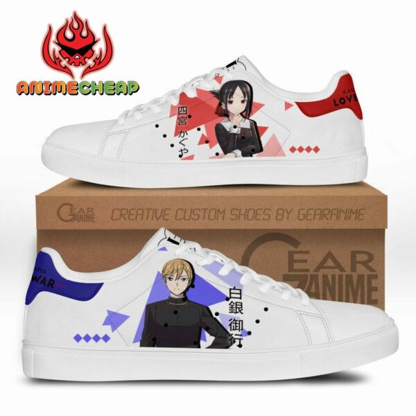 Kaguya-sama Love Is War Miyuki and Kaguya Skate Shoes Custom Anime Sneakers 1