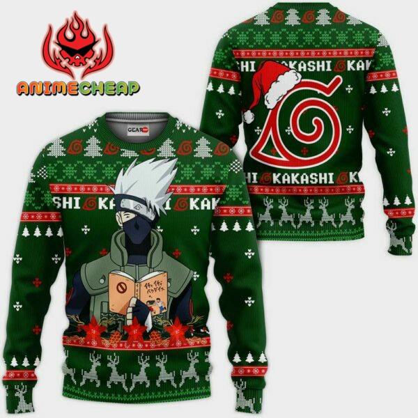 Kakashi Ugly Christmas Sweater Custom Naruto Anime XS12 1