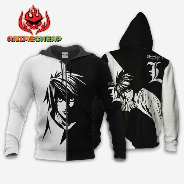 L Lawliet Hoodie Custom Shirt Anime Zip Jacket 1