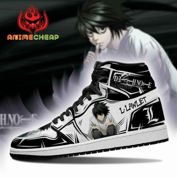 L. Lawliet Shoes Custom Death Note Anime Sneakers Fan MN05 3