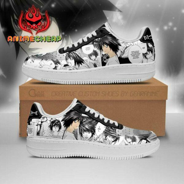 L Lawliet Shoes Death Note Anime Sneakers Fan Gift Idea PT06 1