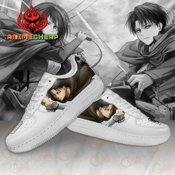 Levi and Mikasa Ackerman Sneakers AOT Custom Anime Shoes PT11 4