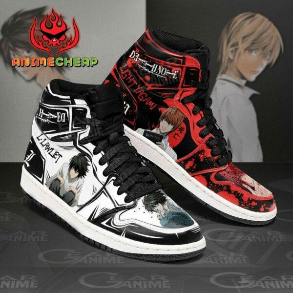 Light Yagami and L Lawliet Shoes Custom Death Note Anime Sneakers 2