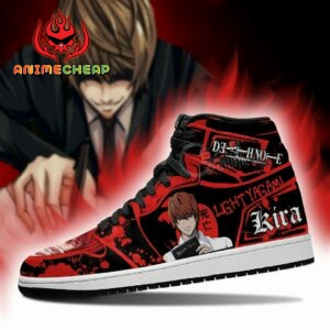 Light Yagami Shoes Red Custom Death Note Anime Sneakers Fan MN05 5