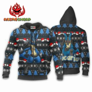 Lucario Ugly Christmas Sweater Custom Anime Pokemon XS12 6
