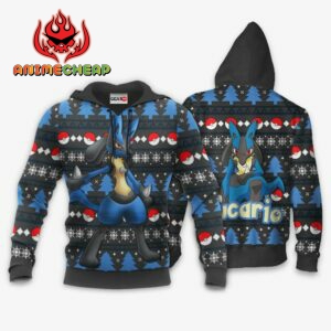 Lucario Ugly Christmas Sweater Custom Anime Pokemon XS12 7