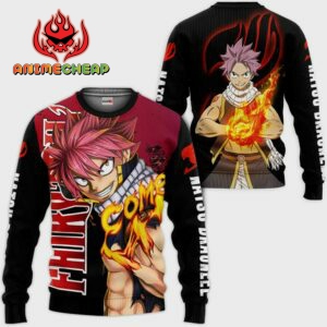Natsu Dragneel Hoodie Fairy Tail Anime Merch Clothes 7