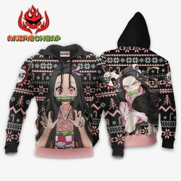 Nezuko Ugly Christmas Sweater Custom Anime Kimetsu XS12 3