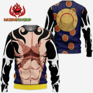One Piece Luffy Gear 4 Hoodie Shirt Anime Zip Jacket 7