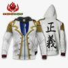 One Piece Monkey D Garp Uniform Hoodie Shirt Anime Zip Jacket 12