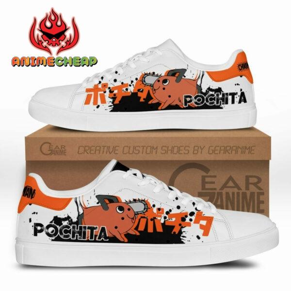 Pochita Skate Shoes Custom Chainsaw Man Anime Sneakers 1