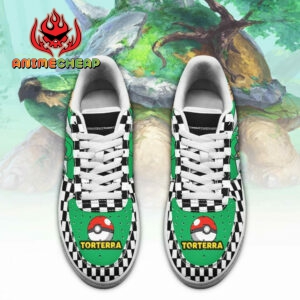 Poke Torterra Shoes Checkerboard Custom Pokemon Sneakers 4