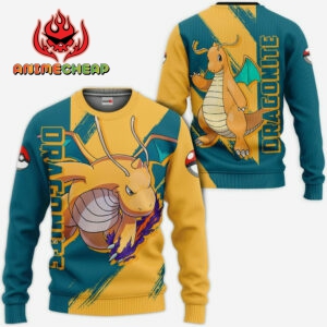 Pokemon Dragonite Hoodie Shirt Anime Zip Jacket 8