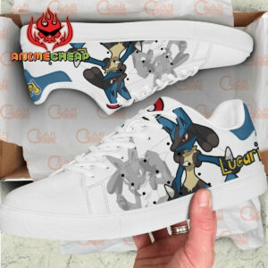 Pokemon Lucario Skate Shoes Custom Anime Sneakers 5