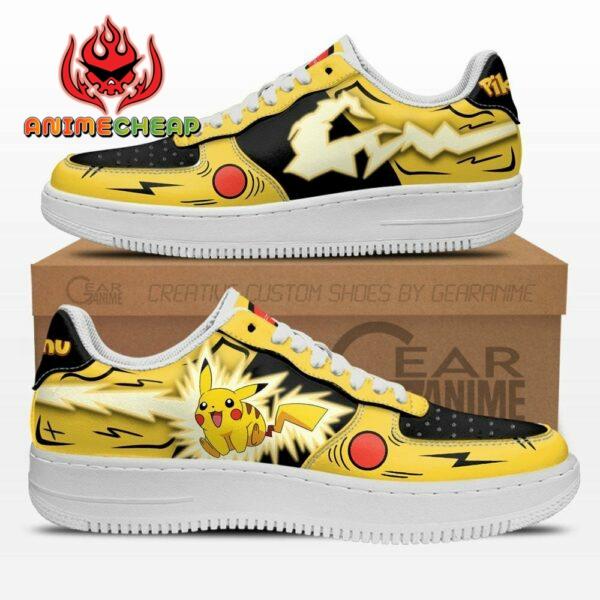 Pokemon Pikachu Thunderbolt Air Shoes Custom Anime Sneakers 1