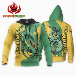 Pokemon Rayquaza Hoodie Shirt Anime Zip Jacket 8