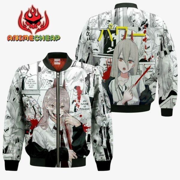 Power Blood Devil Hoodie Custom Manga Style Chainsaw Man Anime Jacket Shirt 4