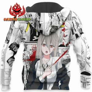 Power Blood Devil Hoodie Custom Manga Style Chainsaw Man Anime Jacket Shirt 10