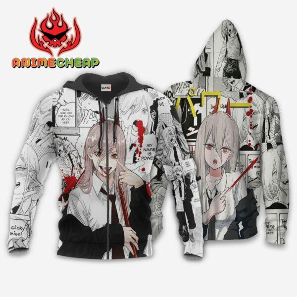 Power Blood Devil Hoodie Custom Manga Style Chainsaw Man Anime Jacket Shirt 1