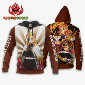 Rengoku Hoodie Custom Kimetsu Anime Shirts Jacket 8