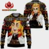 Rengoku Ugly Christmas Sweater Custom Anime Kimetsu XS12 14