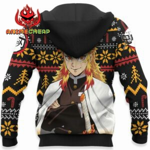 Rengoku Ugly Christmas Sweater Custom Anime Kimetsu XS12 8