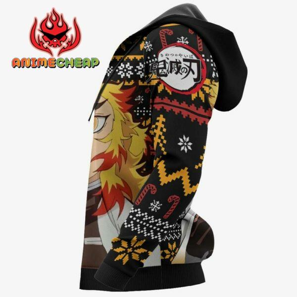 Rengoku Ugly Christmas Sweater Custom Anime Kimetsu XS12 5