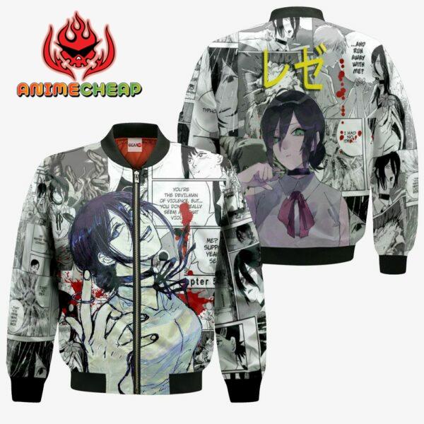 Reze Hoodie Custom Manga Style Chainsaw Man Anime Jacket Shirt 4