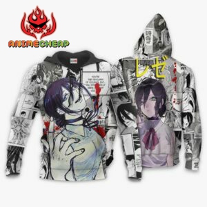 Reze Hoodie Custom Manga Style Chainsaw Man Anime Jacket Shirt 8